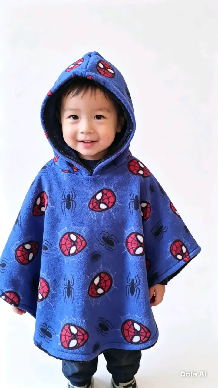 Poncho o manta infantil con capucha - 3