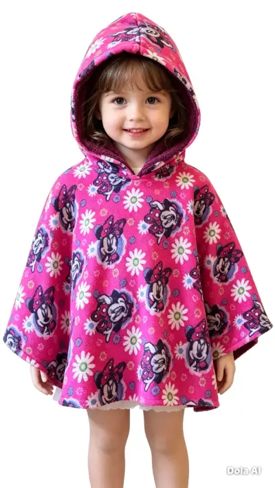 Poncho o manta infantil con capucha - miniatura 4