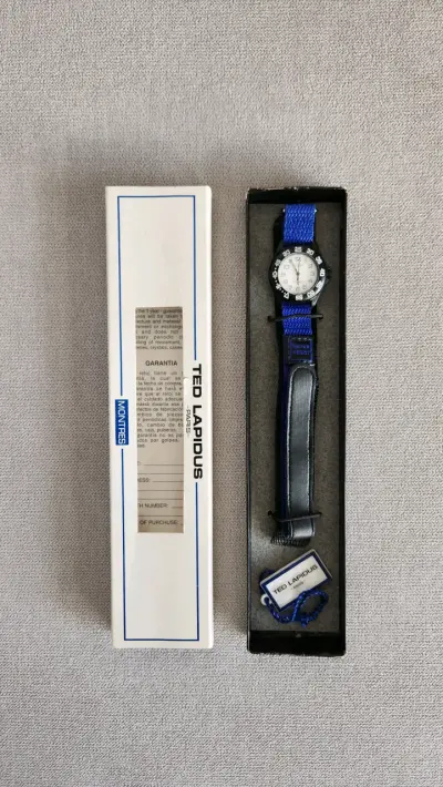 Reloj Ted Lapidus azul con caja original - miniatura 1
