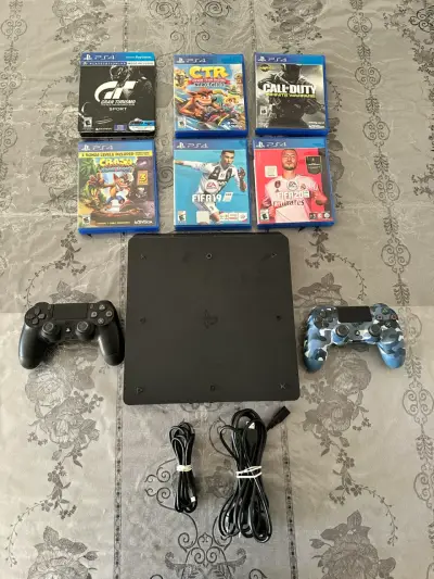 Consola PS4 slim 1TB  con 6 juegos y 2 controles - miniatura 6