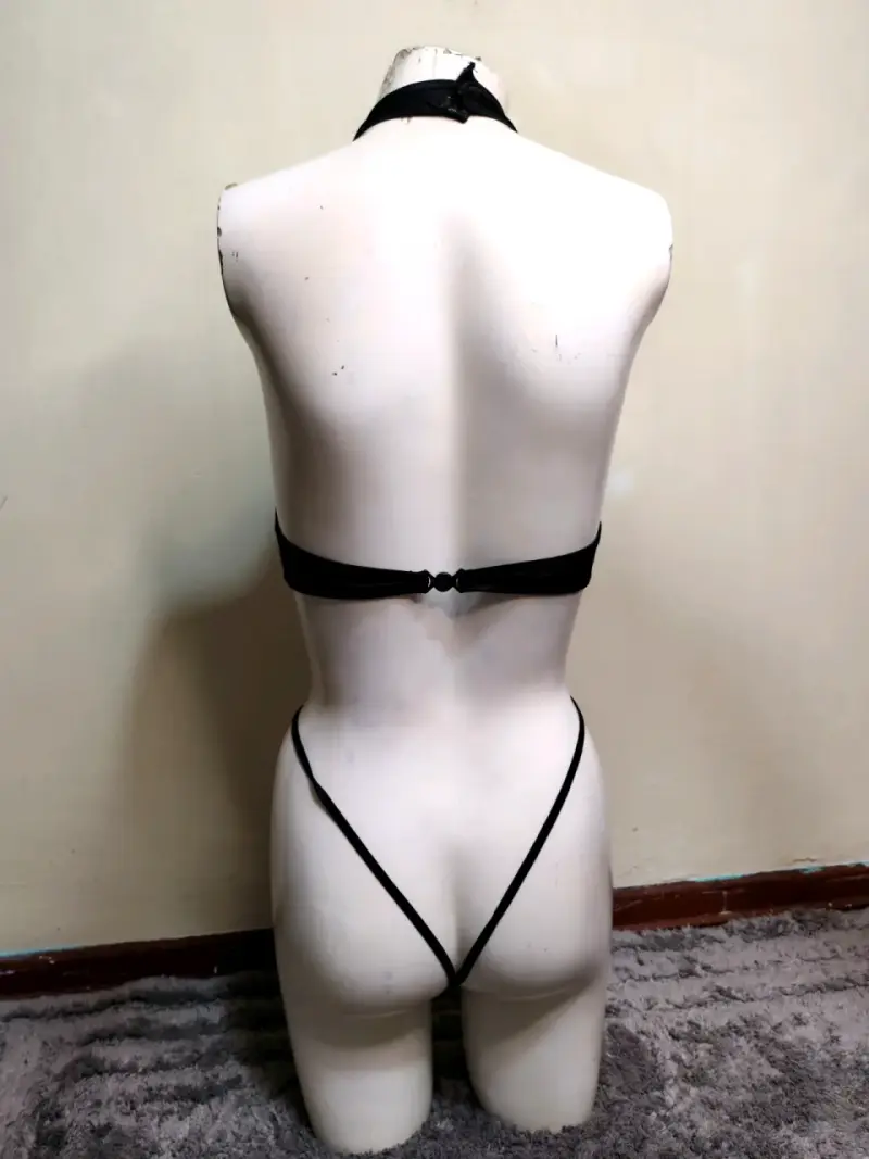 Body negro con aros metálicos - 6