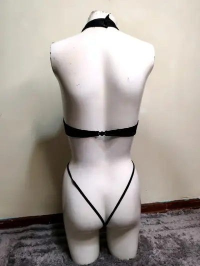 Body negro con aros metálicos - miniatura 6