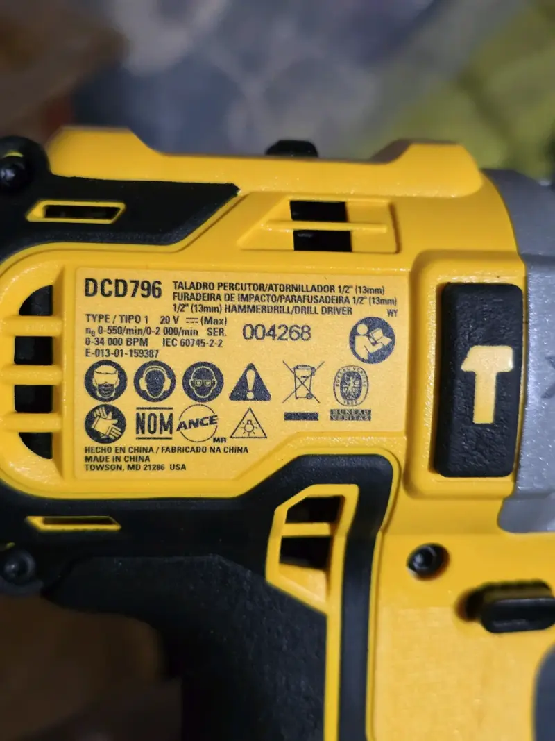 Taladro percutor inalámbrico DeWalt DCD796 - 5