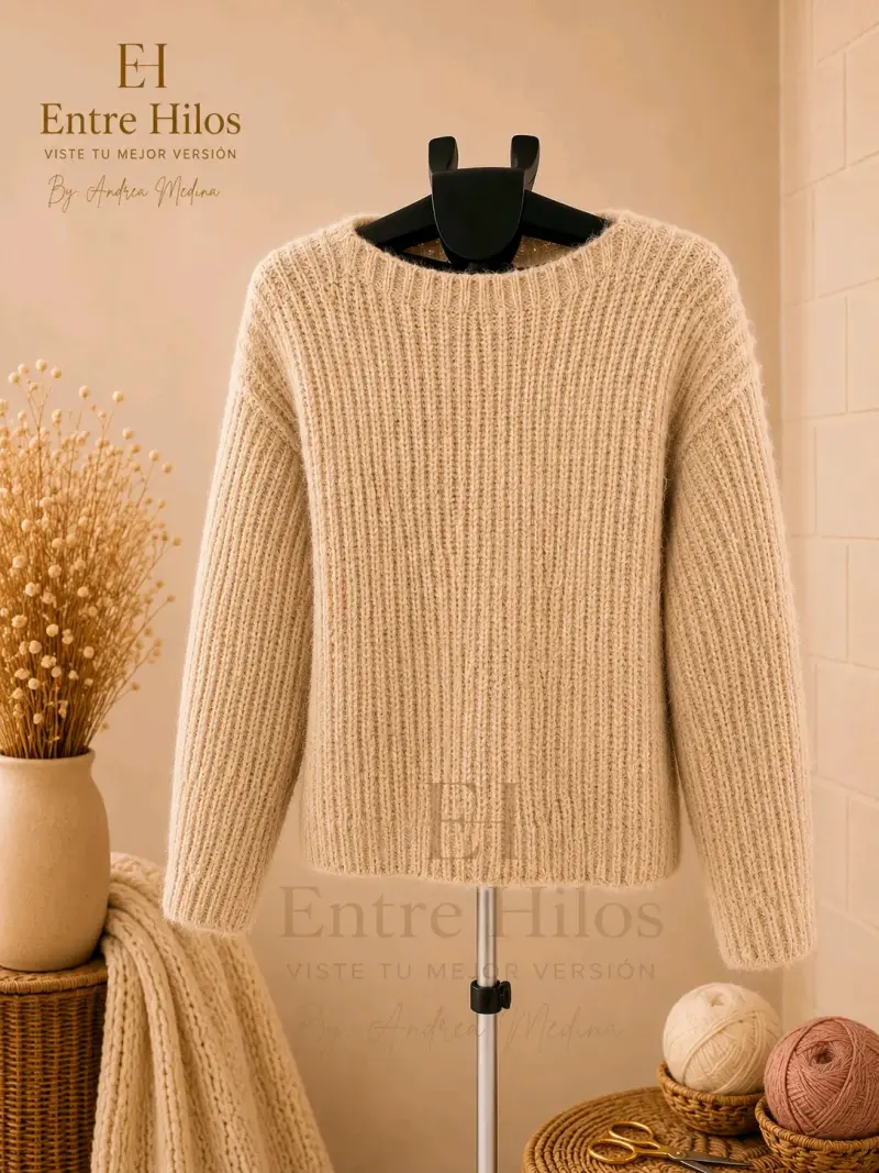 Suéter de lana beige ZARA