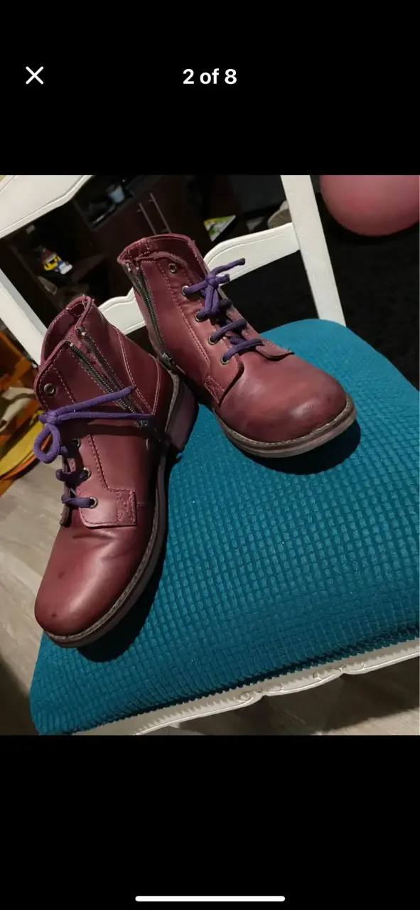 Botines de cuero burdeos BRAHMA - 5