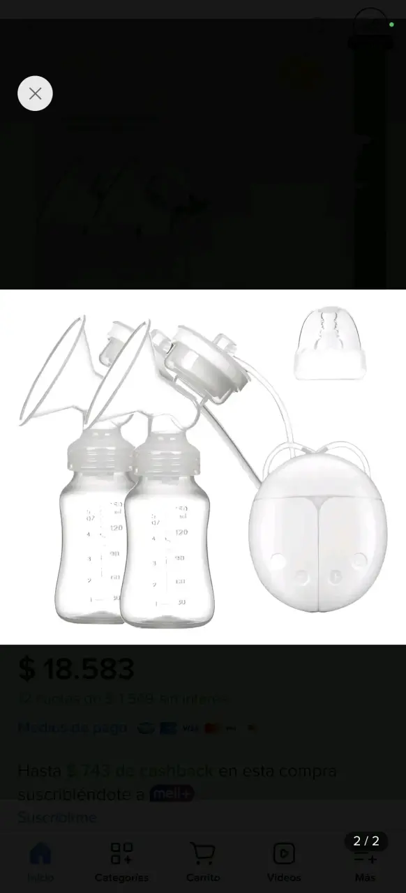Extractor de leche eléctrico con accesorios - 5
