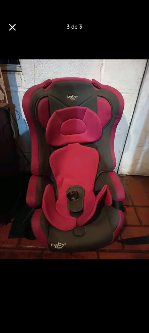 Silla de auto Baby Way roja y negra - 1