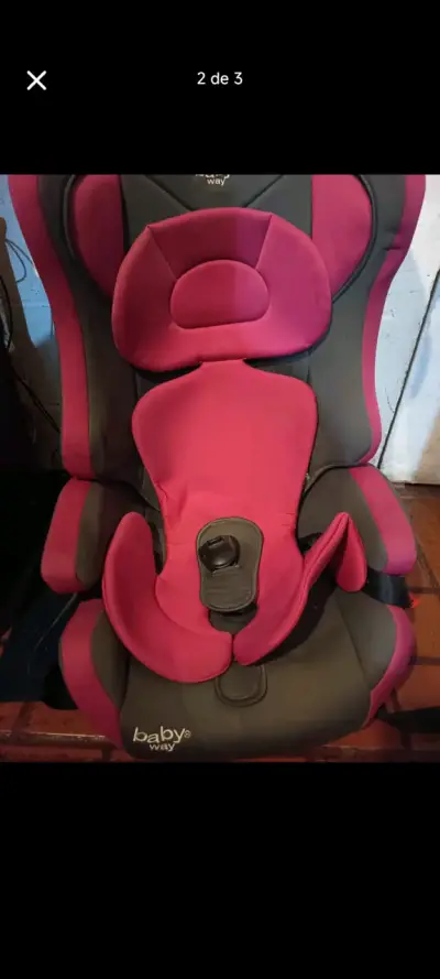 Silla de auto Baby Way roja y negra - miniatura 2