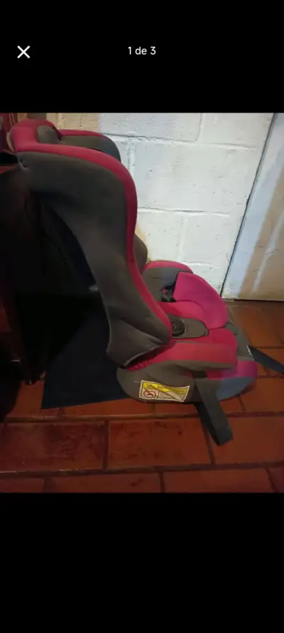 Silla de auto Baby Way roja y negra - miniatura 3