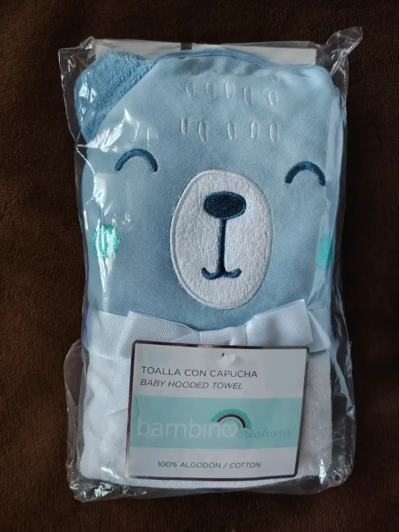 Toalla de baño para bebé con capucha Bambino