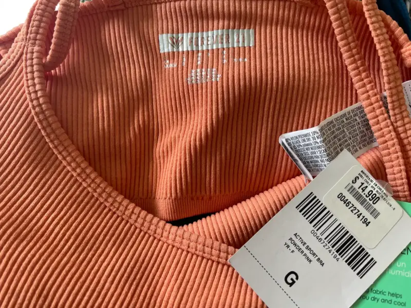 Top deportivo coral con tirantes Forever 21 - 5
