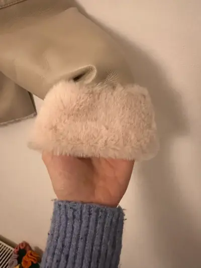 Chaqueta de cuero sintético MOTF beige - miniatura 3