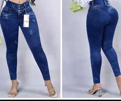 Jeans levanta cola original ajustados de mezclilla - miniatura 1