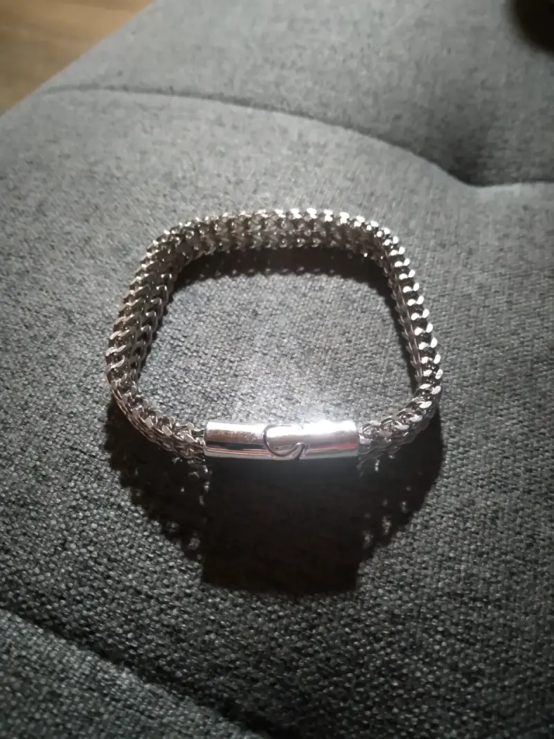 Pulsera de cadena plateada - 3