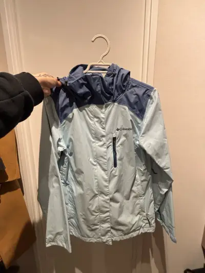 Chaqueta impermeable Columbia azul claro - miniatura 1