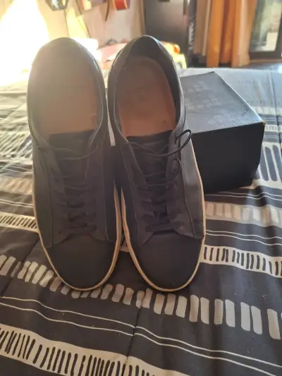 Zapatillas negras de cuero Guante - miniatura 1