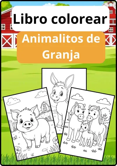 Libro para colorear Animalitos de Granja - miniatura 1