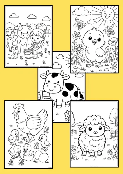 Libro para colorear Animalitos de Granja - miniatura 2