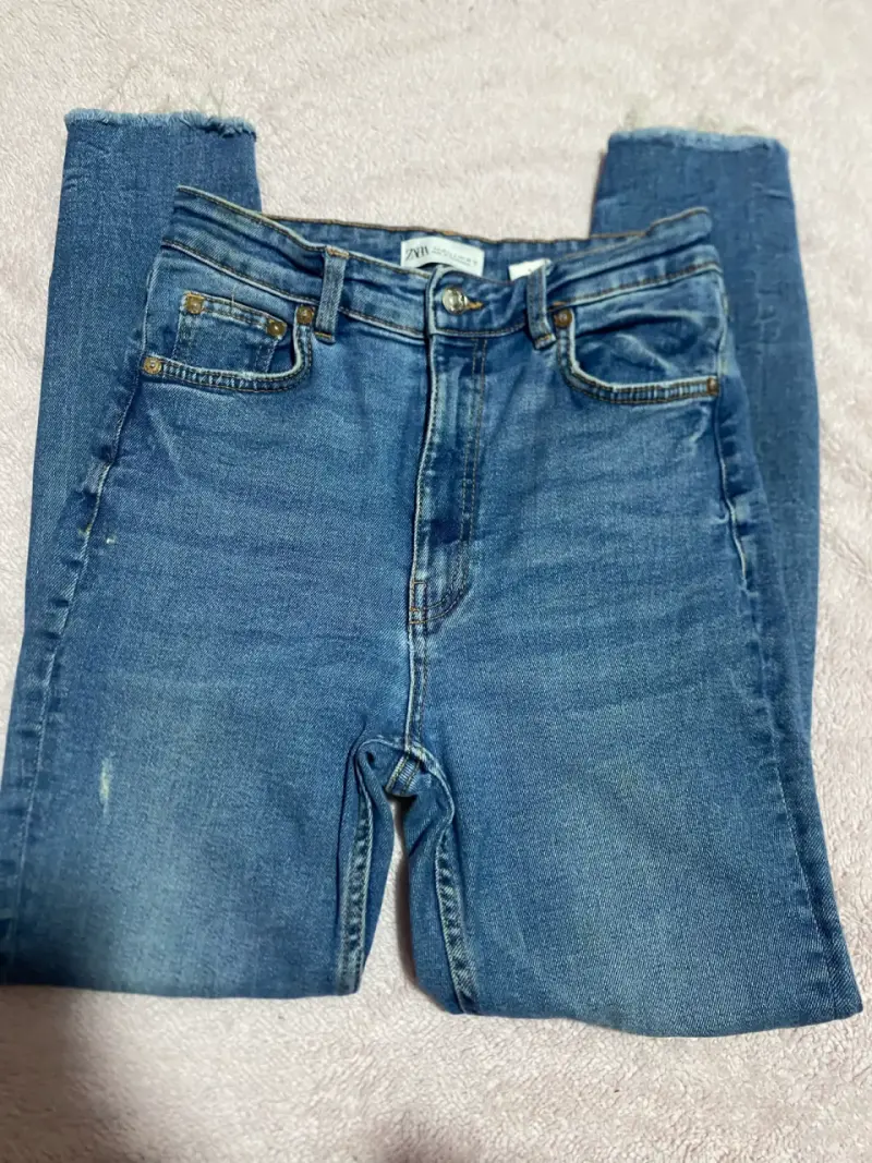 Jeans azul desgastados para mujer - 2