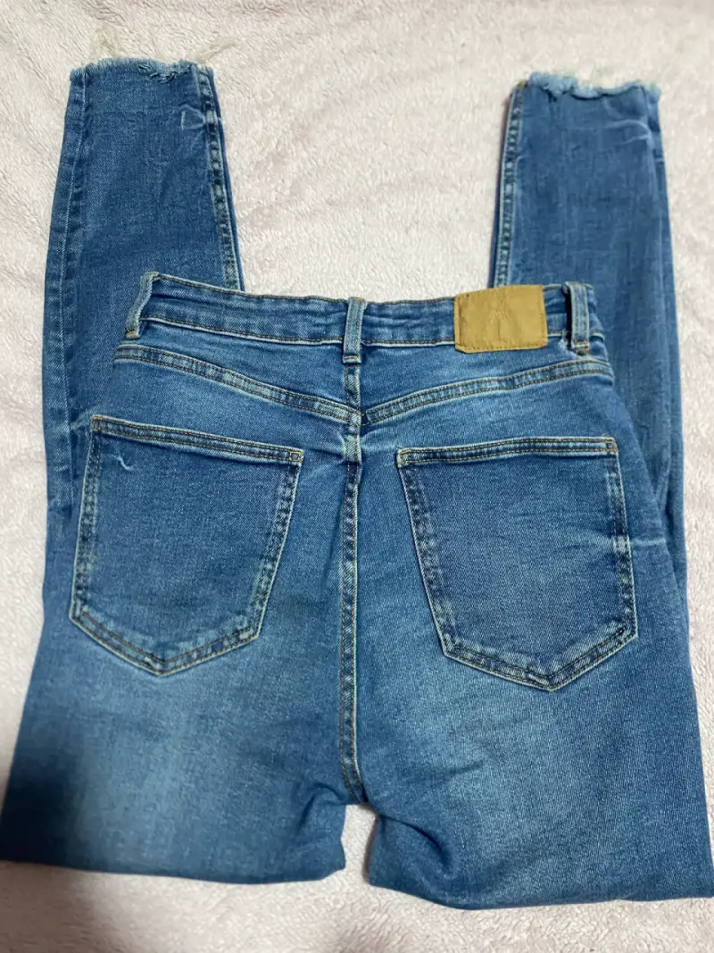 Jeans azul desgastados para mujer - 3