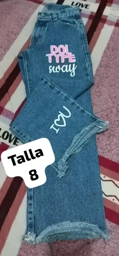 Jeans de mezclilla talla 6 para niños - miniatura 3