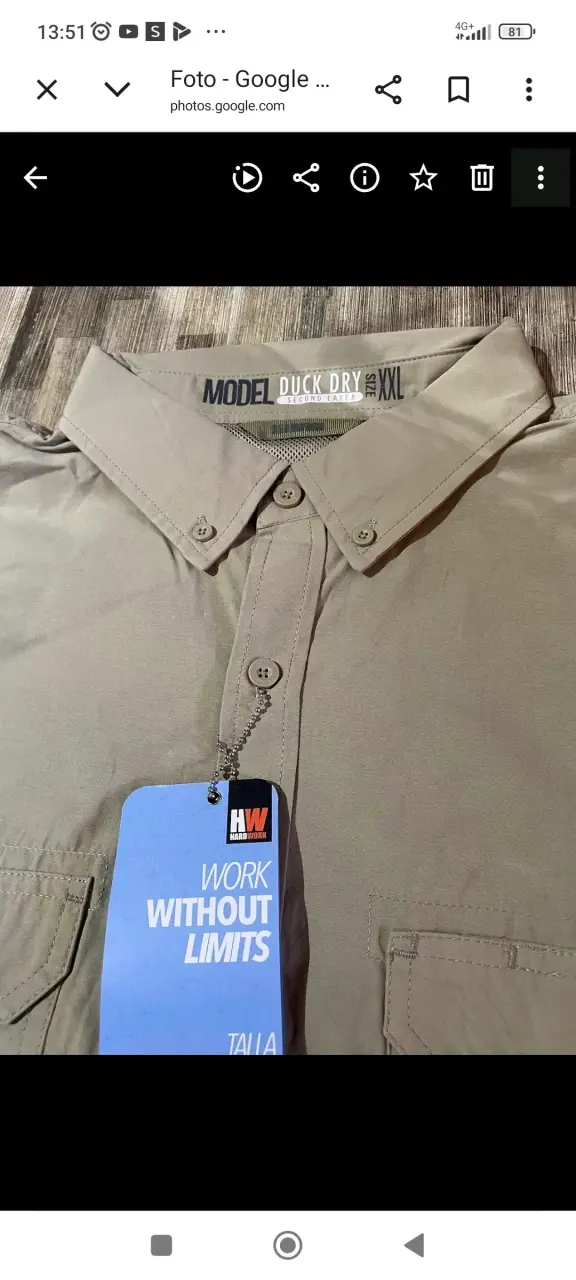 Camisa de trabajo beige talla XXL - 2
