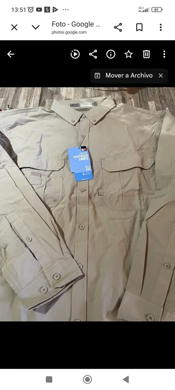 Camisa de trabajo beige talla XXL - 3