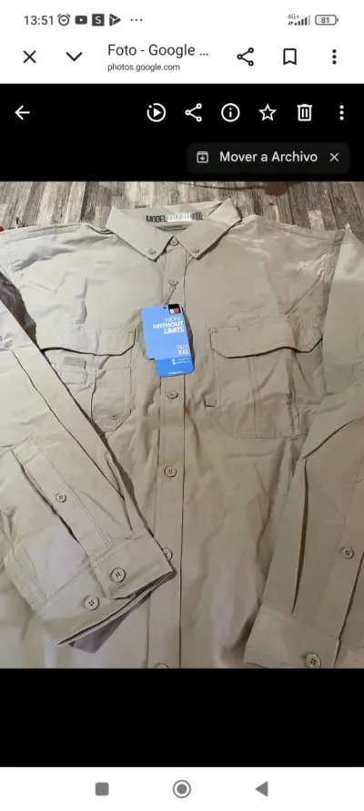 Camisa de trabajo beige talla XXL - miniatura 3