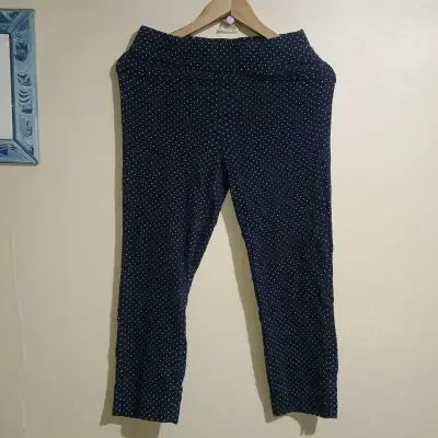 Pantalones de punto azul con lunares - miniatura 1