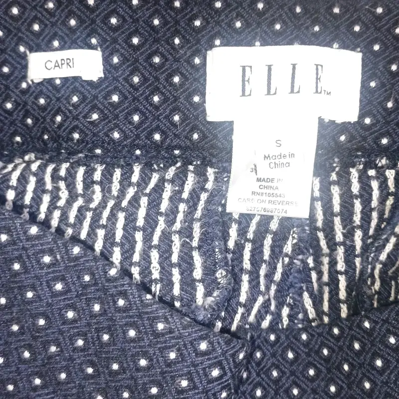 Pantalones de punto azul con lunares - 4