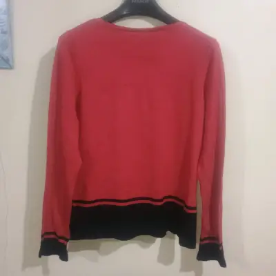Suéter rojo Karen Scott con detalles negros - miniatura 2