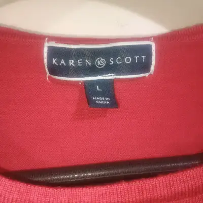 Suéter rojo Karen Scott con detalles negros - miniatura 4