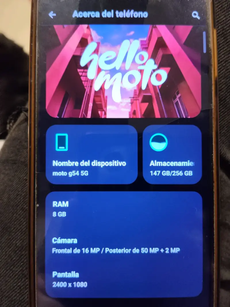 MOTOROLA G54 5G Smartphone con pantalla táctil - 5