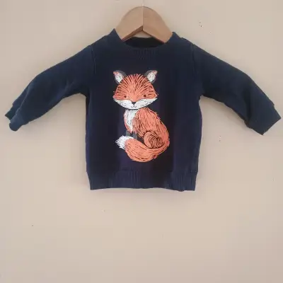 Polerón infantil azul con diseño de zorro - miniatura 5