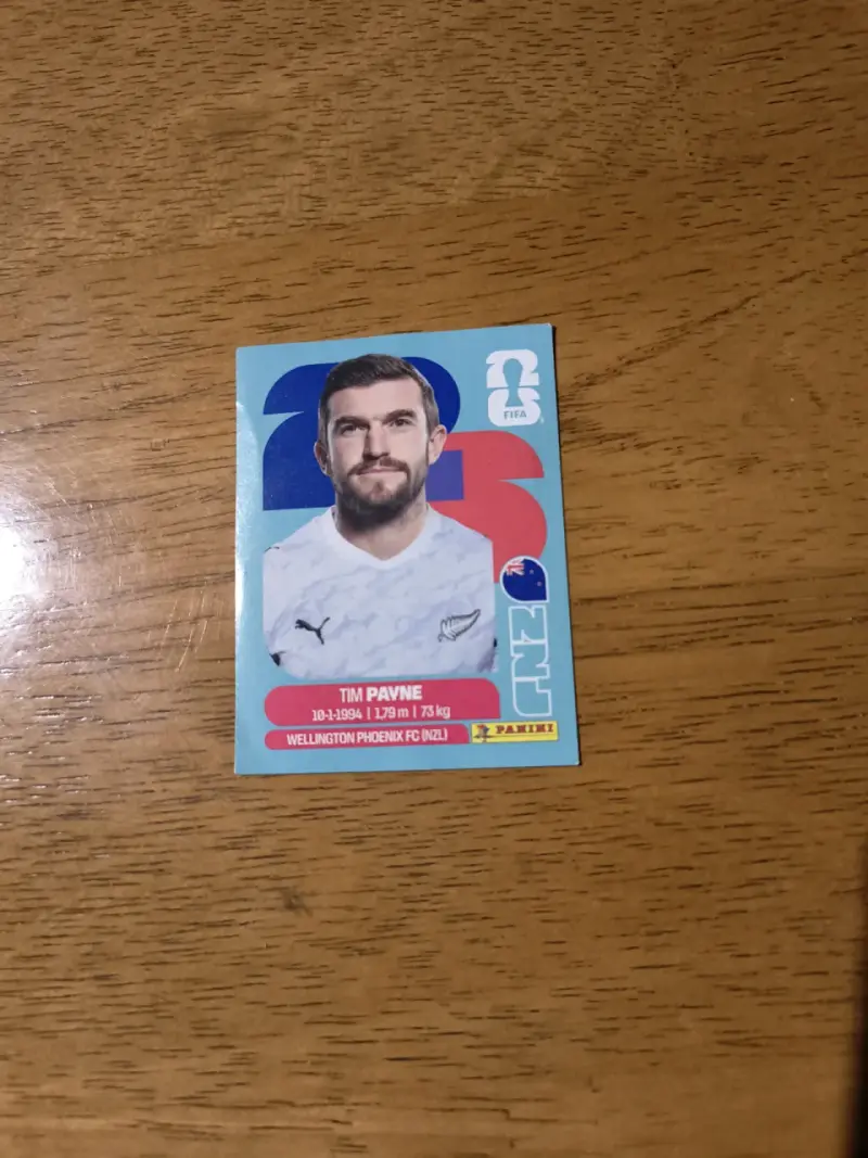 Lámina Panini Tim Payne 2026 - 1