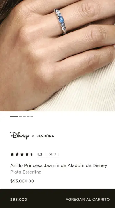 Anillo Pandora x Disney Jazmin - miniatura 1