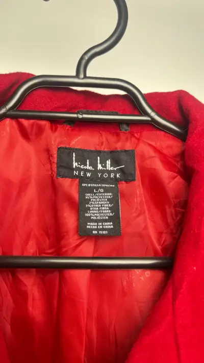 Abrigo rojo Nicole Miller New York · Talla L - miniatura 3