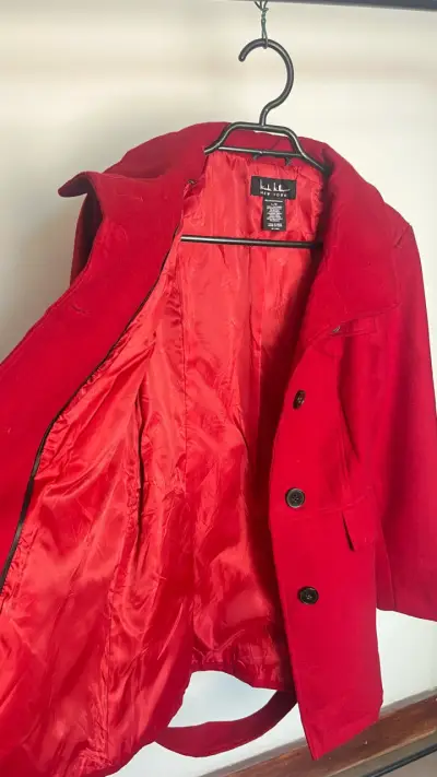 Abrigo rojo Nicole Miller New York · Talla L - miniatura 4