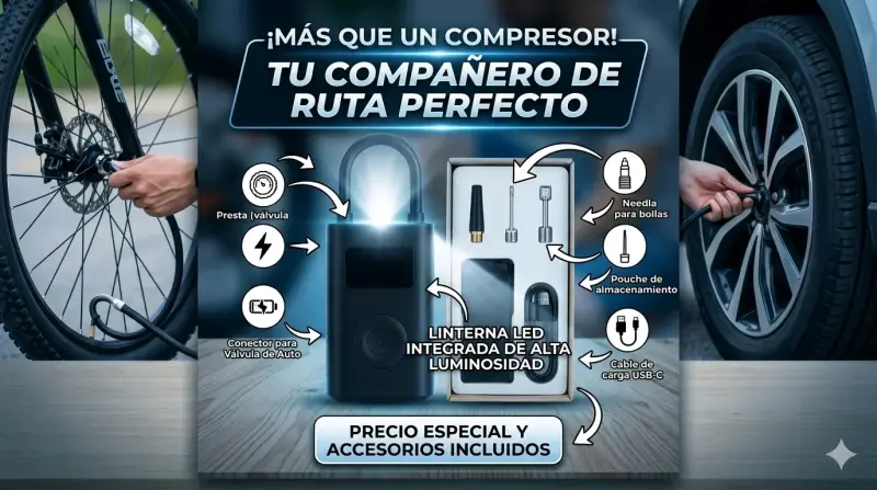 Compresor de aire portátil Xiaomi 150 PSI - 4
