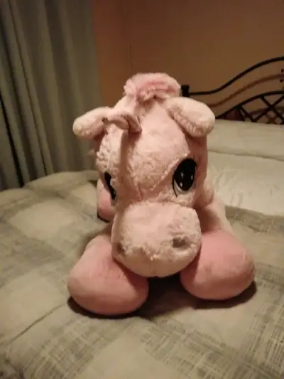 Peluche grande de unicornio rosado - miniatura 2