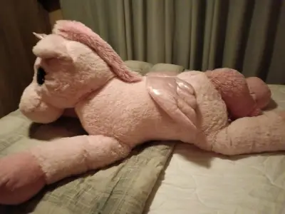 Peluche grande de unicornio rosado - miniatura 4