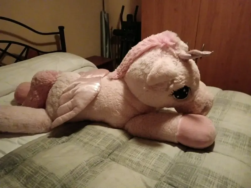 Peluche grande de unicornio rosado - 5