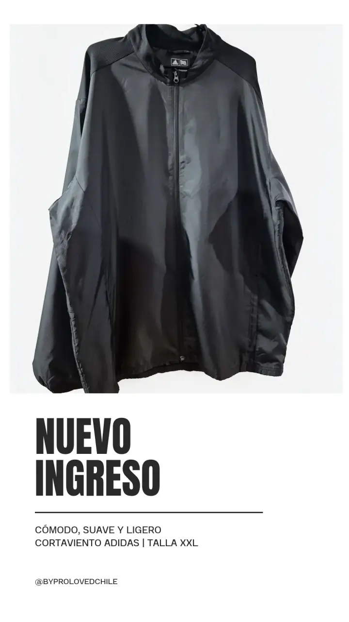 Cortaviento Adidas negro talla XXL - 1