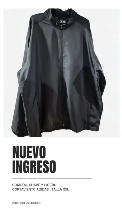 Cortaviento Adidas negro talla XXL - miniatura 1