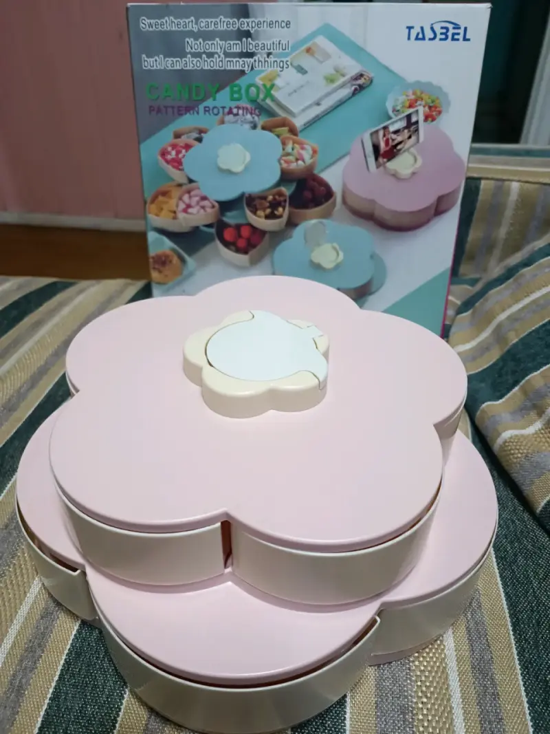 Caja de dulces giratoria en forma de flor - 2