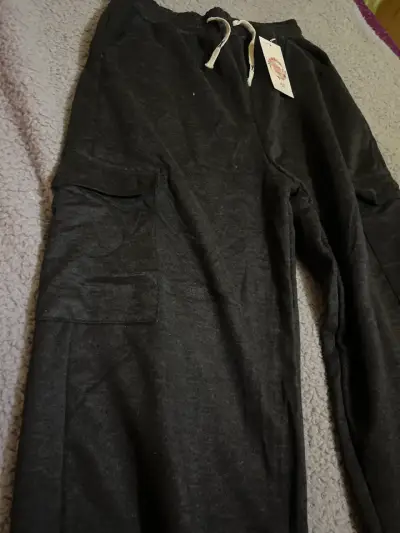 Pantalones de lana negra con forro térmico - miniatura 2