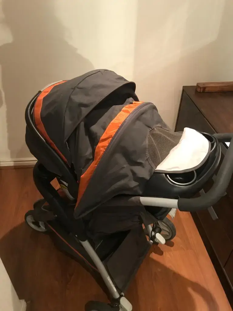 Coche de bebé  Graco, naranja con bandeja - 6