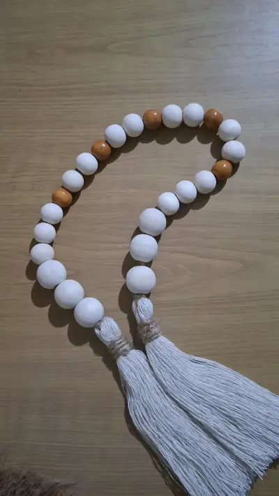 Guirnalda de cuentas de madera decorativa - miniatura 1