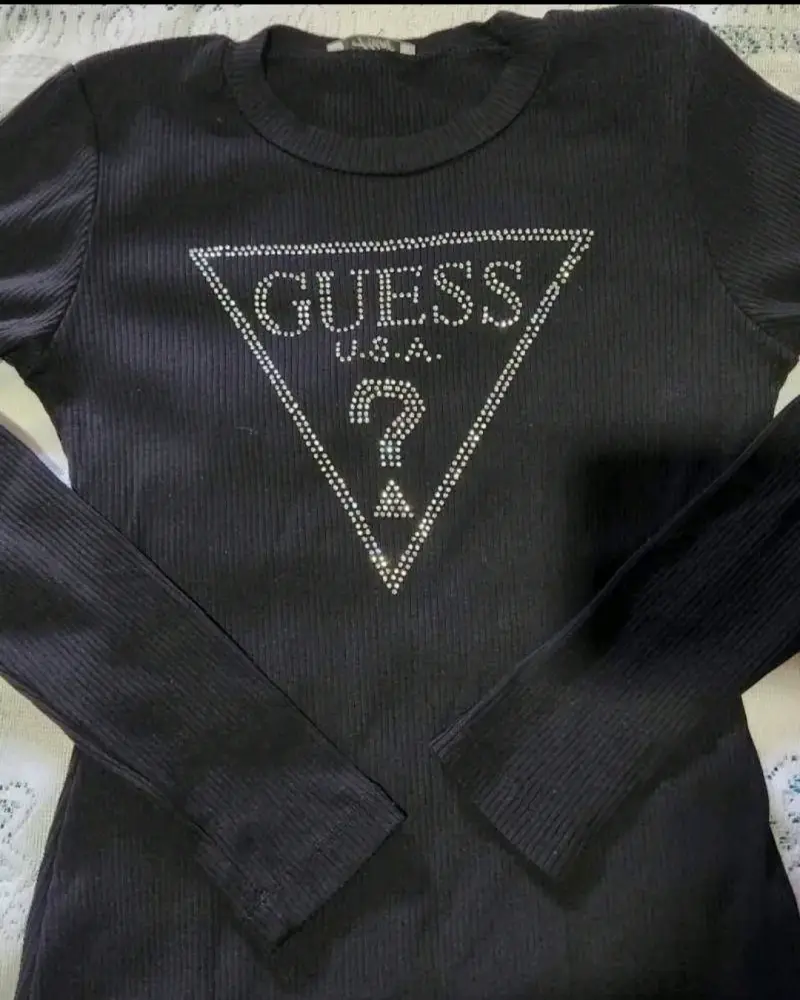 Vestido negro Guess con logo brillante réplica - 2