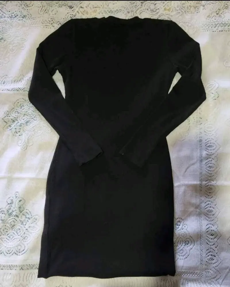 Vestido negro Guess con logo brillante réplica - 3